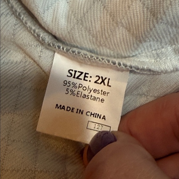 Gray Quilted Button-Up Shirt Womens 2XL - Picture 4 of 6